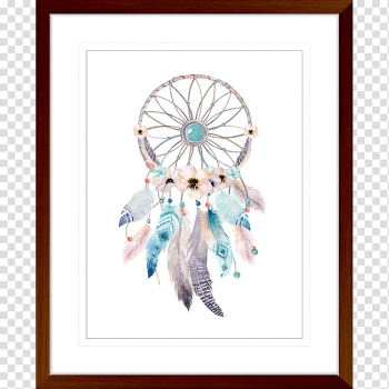 Dreamcatcher Watercolor painting Boho-chic , dreamcatcher transparent background PNG clipart