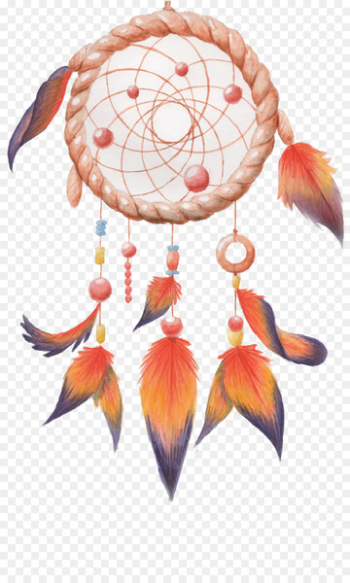 Dreamcatcher Watercolor painting - Vector Feather Charm Dreamcatcher Watercolor painting - Vector Feather Charm