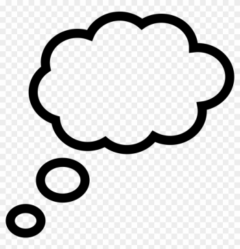 Dreaming Cloud Outline Shape Comments - Nube De Pensamiento Png