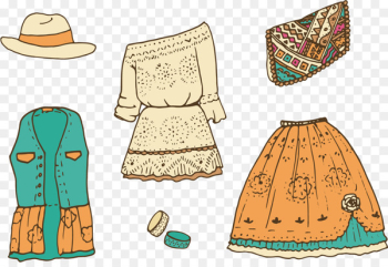 Dress Clothing Skirt Drawing - Vector retro dresses Dress Clothing Skirt Drawing - Vector retro dresses