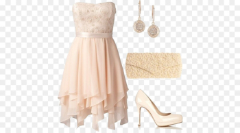 Dress Evening gown Formal wear Clothing Prom - Pink color dress Bra 