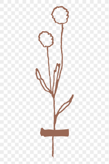 Dried flower sticker, brown drawing | Free PNG - rawpixel Dried flower sticker, brown drawing | Free PNG - rawpixel