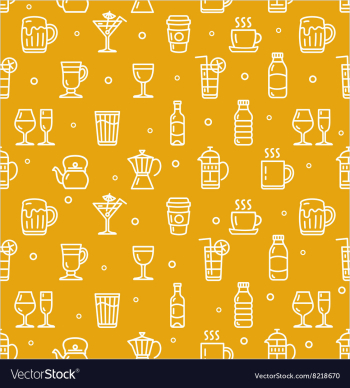 Drink Background for Bar Restaurant vector image Drink Background for Bar Restaurant vector image