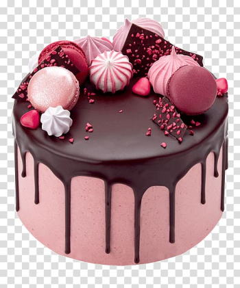 Dripping cake Chocolate cake Birthday cake Torte Cupcake, Portuguese Sweet Bread transparent background PNG clipart