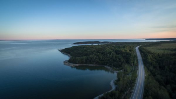 Drone Photography Of Lakeside highway Drone Photography Of Lakeside highway