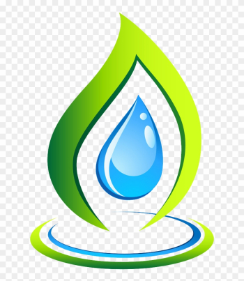 Drop Logo Leaf Recycling Symbol - Water Drop On Leaf Vector