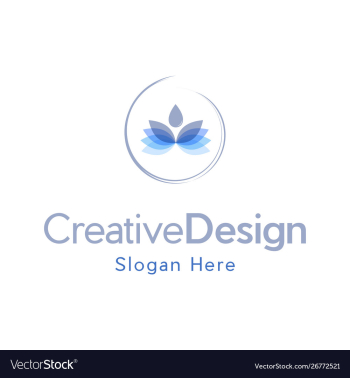 Drop water lotus creative naturally logo vector image Drop water lotus creative naturally logo vector image