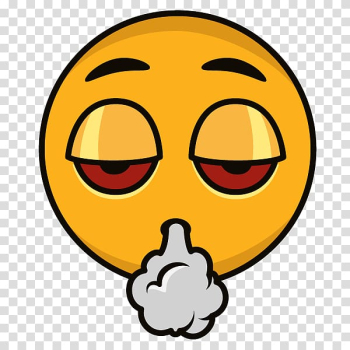 Drunk emoji, Emoji Cannabis smoking Emoticon White Widow, weed transparent background PNG clipart