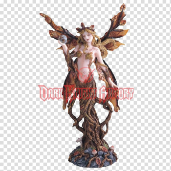 Dryad Fairy Statue Figurine Sculpture, Fairy transparent background PNG clipart