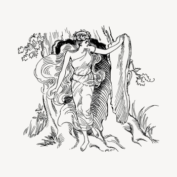 Dryad Nymph clipart, vintage hand | Free Vector - rawpixel Dryad Nymph clipart, vintage hand | Free Vector - rawpixel
