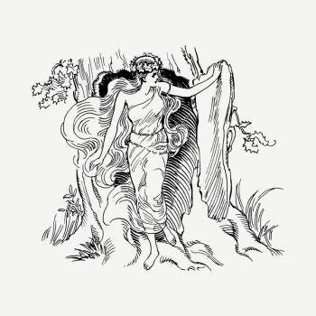 Dryad Nymph drawing, vintage illustration | Free PSD - rawpixel Dryad Nymph drawing, vintage illustration | Free PSD - rawpixel