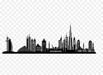 Dubai Silhouette Skyline Clip art - city building Dubai Silhouette Skyline Clip art - city building