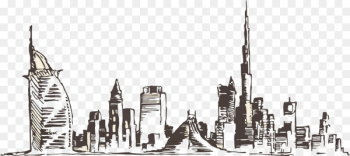 Dubai Skyline Drawing Photography - dubai Dubai Skyline Drawing Photography - dubai