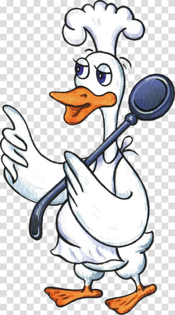 Duck Domestic goose , Watercolor Big White Goose transparent background PNG clipart