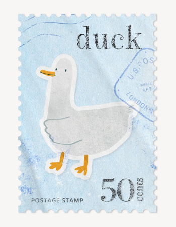Duck postage stamp, animal collage | Free PSD - rawpixel Duck postage stamp, animal collage | Free PSD - rawpixel