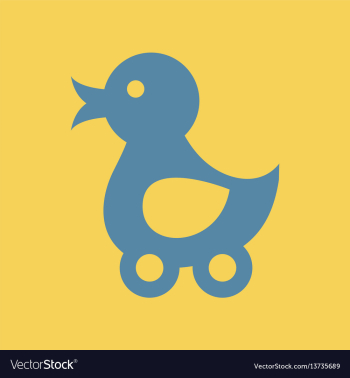 Duck toy vector image Duck toy vector image