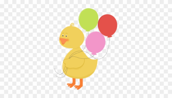 Duck With Balloons - Animal Holding Balloon Clipart Duck With Balloons - Animal Holding Balloon Clipart
