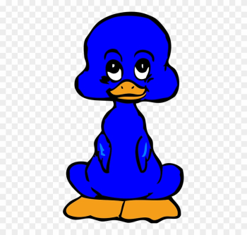 Duckling Clipart Blue - Blue Baby Duck Round Ornament Duckling Clipart Blue - Blue Baby Duck Round Ornament
