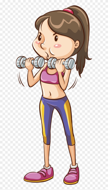 Dumbbell Drawing Royalty-free Illustration - Girl Fitness Drawing Png