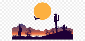 Dusk desert vector Dusk desert vector