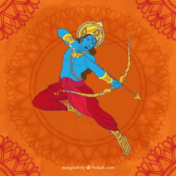 Dussehra background with archer Dussehra background with archer