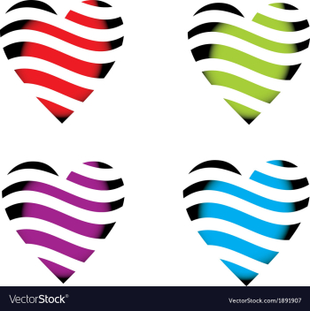  					Dynamic Color Heart vector image														