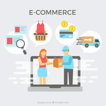 E-commerce icons and delivery E-commerce icons and delivery