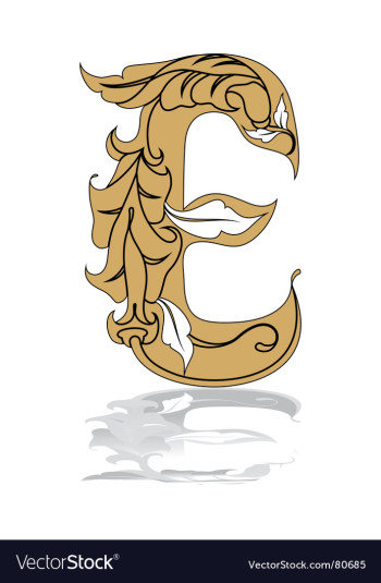 E vector image E vector image