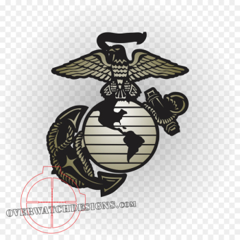Eagle, Globe, and Anchor Decal United States Marine Corps Sticker - Evergreen Marine Corp 