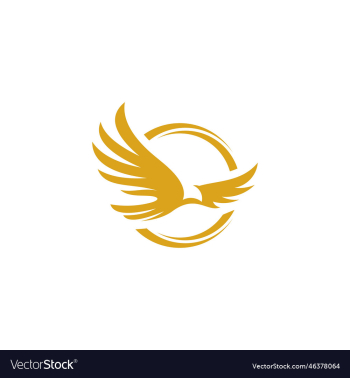 eagle or falcon logo in modern and simple