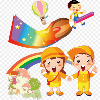 Early childhood education Cartoon Early childhood education Kindergarten - School children 