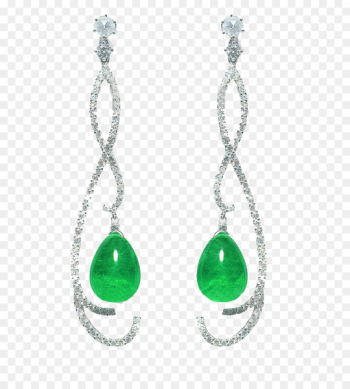 Earring Emerald Diamond Necklace - Emerald earrings Earring Emerald Diamond Necklace - Emerald earrings