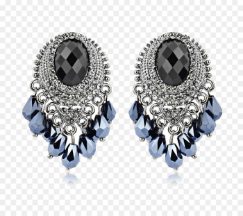 Earring Sapphire Gemstone Diamond - Gemstone Earrings Earring Sapphire Gemstone Diamond - Gemstone Earrings