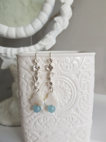 Earrings Hooked On White Floral Jar Earrings Hooked On White Floral Jar