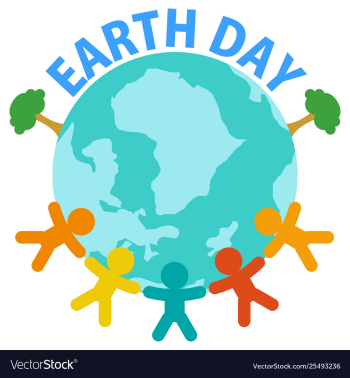 Earth day in earth vector image Earth day in earth vector image