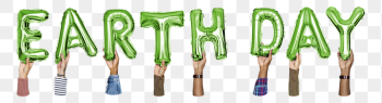 Earth Day word png, hands | Free PNG - rawpixel