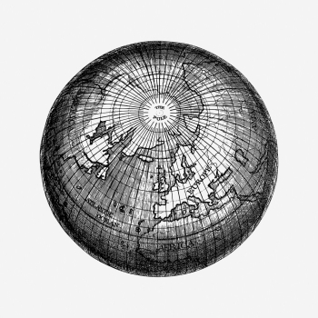 Earth globe hand drawn illustration. | Free Photo - rawpixel