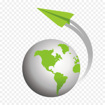 Earth Globe Icon - Vector globe and arrows Earth Globe Icon - Vector globe and arrows