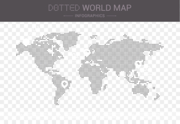 Earth Globe World map - Vector dotted world map Earth Globe World map - Vector dotted world map