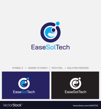 easesoltech solution technology people icon logo easesoltech solution technology people icon logo