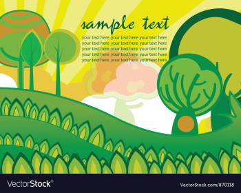 Easter background with trees vector image Easter background with trees vector image
