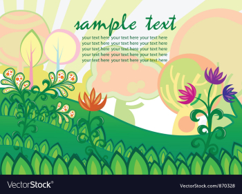 Easter background with trees vector image Easter background with trees vector image