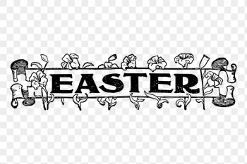 Easter border png sticker vintage | Free PNG - rawpixel