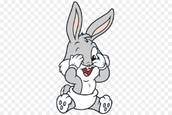 Easter Bunny Bugs Bunny Rabbit Baby Bunnies Clip art - Cartoon bunny hand-painted rabbit cute selling sprouting 