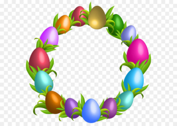 Easter Bunny Easter egg Clip art - Easter Wreath Transparent PNG Clip Art 