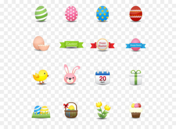 Easter Bunny Illustration - Small colored pattern Easter Bunny Illustration - Small colored pattern