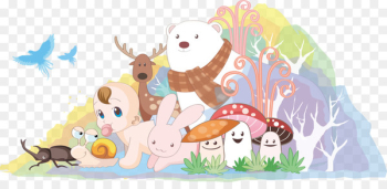 Easter Bunny Illustration Stuffed Animals & Cuddly Toys Cartoon Child - baby dress 