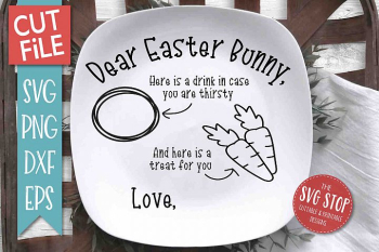 Easter Bunny Plate SVG, PNG, DXF, EPS Easter Bunny Plate SVG, PNG, DXF, EPS