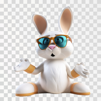 Easter Bunny Rabbit Cartoon Character Cool