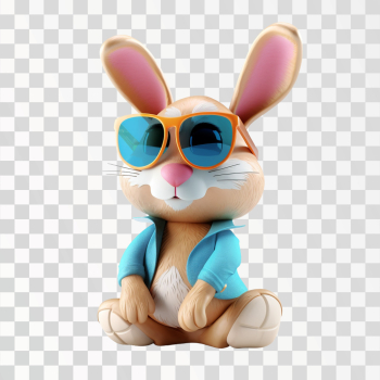 Easter Bunny Rabbit Cartoon Character Cool